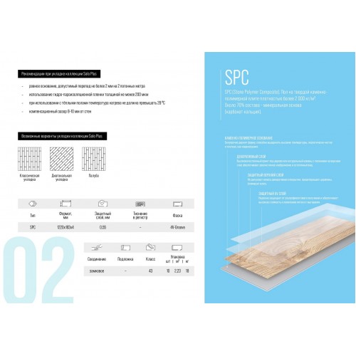 SPC плитка Alpine Floor Solo Plus Виваче ЕСО 14-201