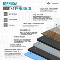 Каменно-инженерная плитка Alpine Floor Premium XL ABA ECO7-20 Дуб персиковый